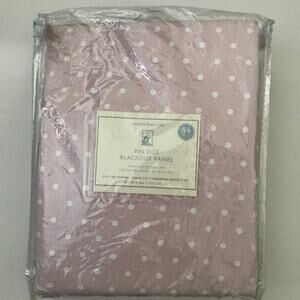 Pottery Barn Kids Printed Pin Dot Blackout 1 Curtain 44x84 NEW